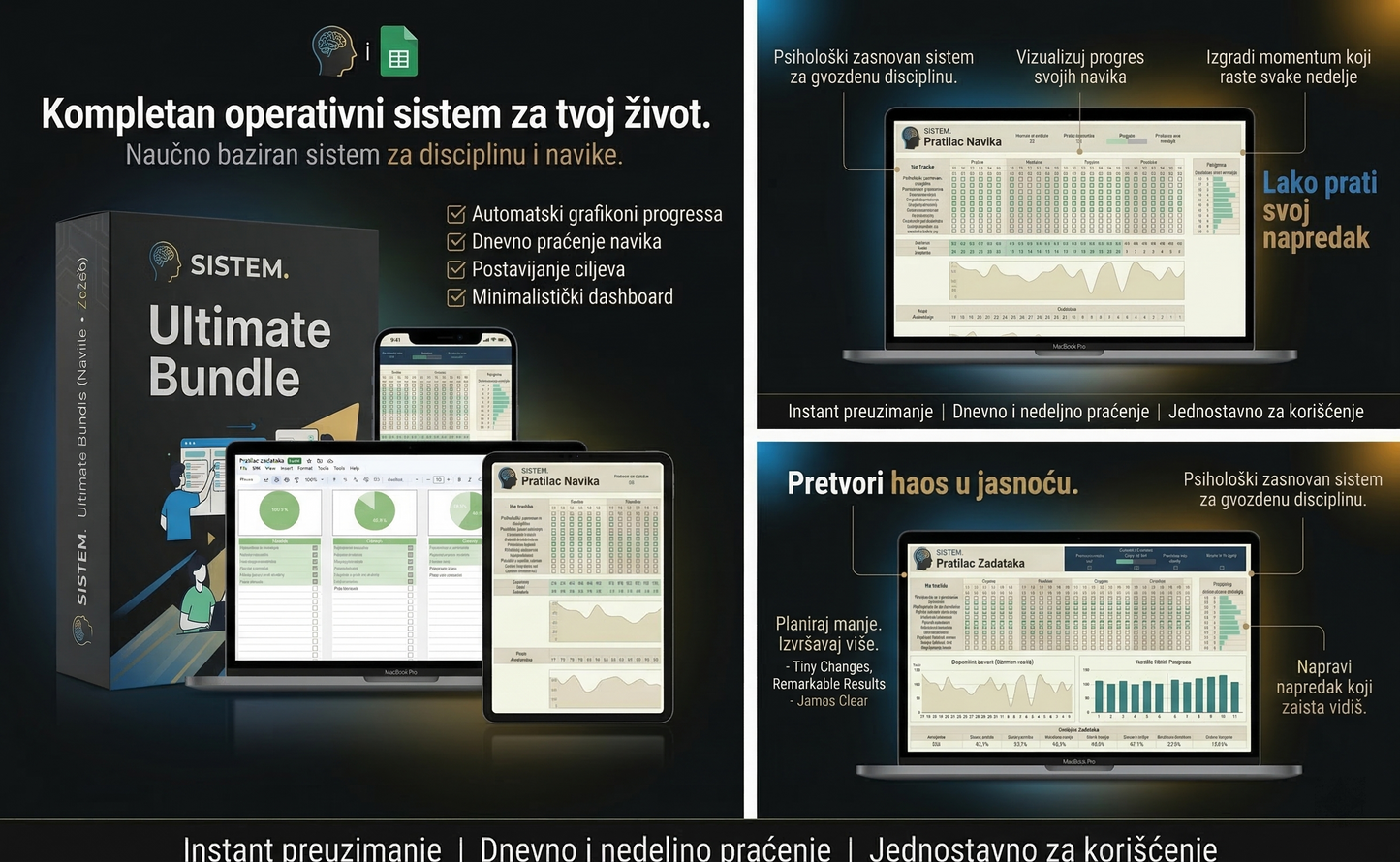 SISTEM. Ultimativni komplet Pratilac Navika + Zadataka — 85% POPUSTA